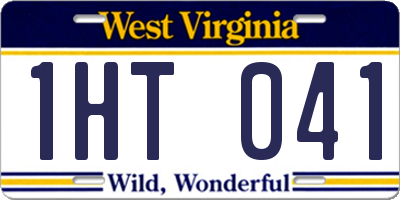 WV license plate 1HT041