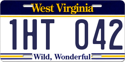 WV license plate 1HT042