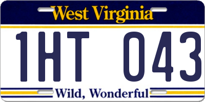 WV license plate 1HT043