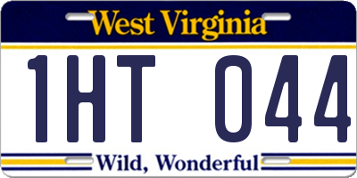 WV license plate 1HT044