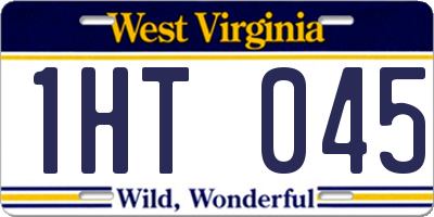 WV license plate 1HT045