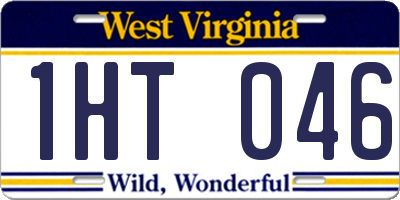WV license plate 1HT046