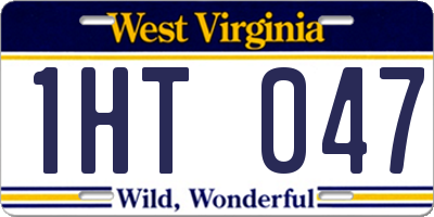 WV license plate 1HT047