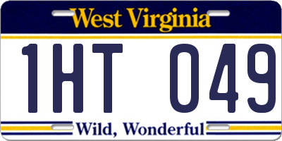 WV license plate 1HT049