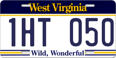 WV license plate 1HT050
