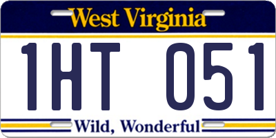 WV license plate 1HT051