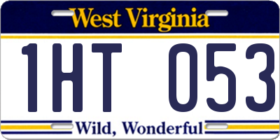 WV license plate 1HT053