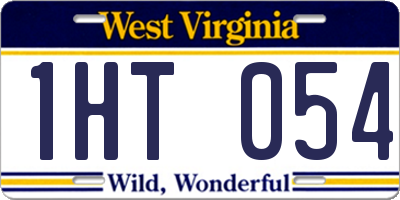 WV license plate 1HT054
