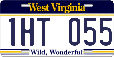 WV license plate 1HT055