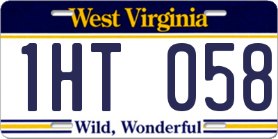 WV license plate 1HT058
