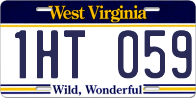 WV license plate 1HT059