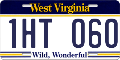 WV license plate 1HT060