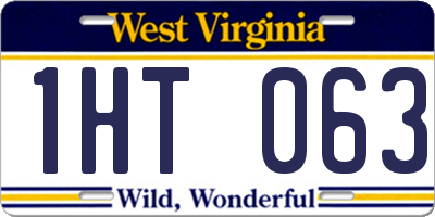 WV license plate 1HT063