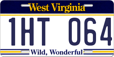 WV license plate 1HT064
