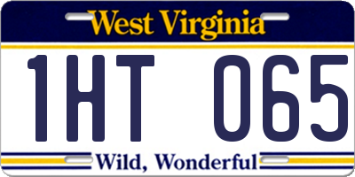 WV license plate 1HT065