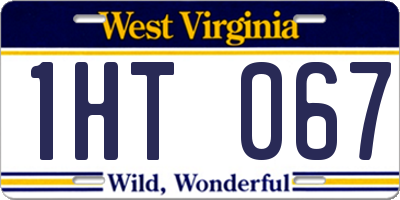 WV license plate 1HT067