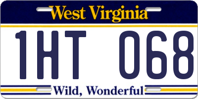 WV license plate 1HT068