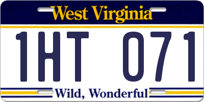 WV license plate 1HT071