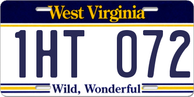 WV license plate 1HT072