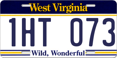 WV license plate 1HT073
