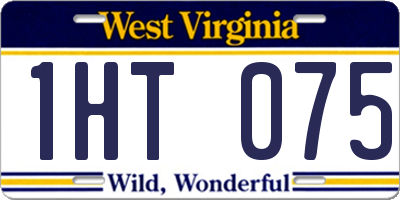 WV license plate 1HT075