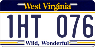 WV license plate 1HT076