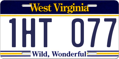 WV license plate 1HT077