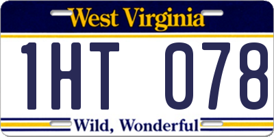 WV license plate 1HT078