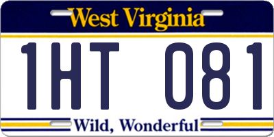 WV license plate 1HT081