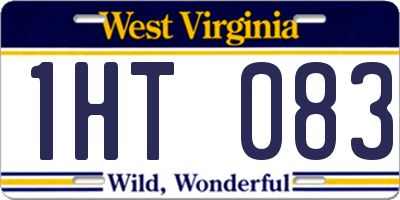 WV license plate 1HT083