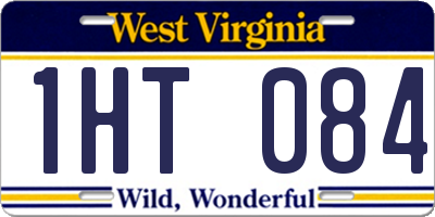 WV license plate 1HT084