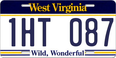 WV license plate 1HT087