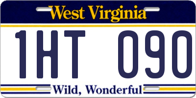 WV license plate 1HT090
