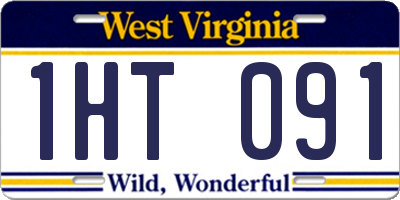 WV license plate 1HT091