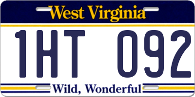 WV license plate 1HT092
