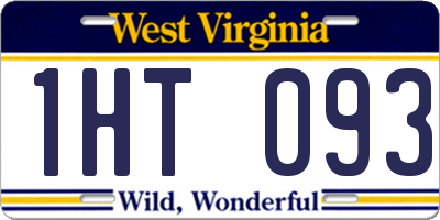 WV license plate 1HT093