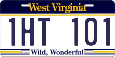 WV license plate 1HT101
