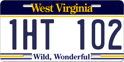 WV license plate 1HT102