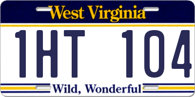 WV license plate 1HT104