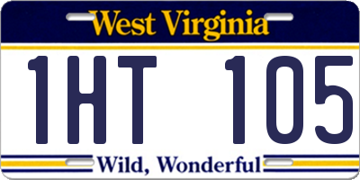 WV license plate 1HT105