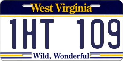 WV license plate 1HT109
