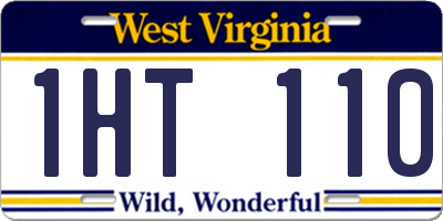WV license plate 1HT110