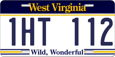 WV license plate 1HT112
