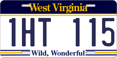 WV license plate 1HT115