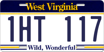 WV license plate 1HT117