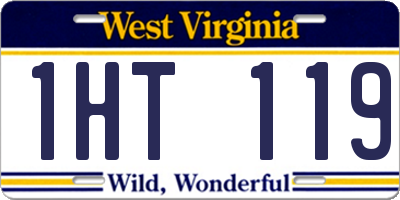 WV license plate 1HT119