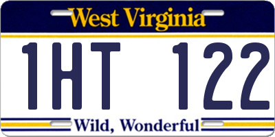 WV license plate 1HT122