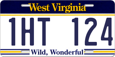 WV license plate 1HT124