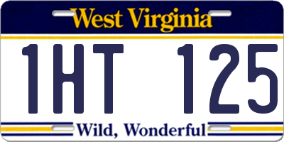 WV license plate 1HT125