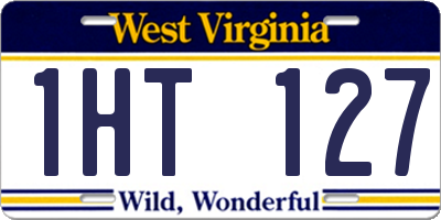 WV license plate 1HT127